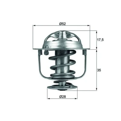 Immagine di MAHLE ORIGINAL TX 119 82D Termostato motore 82 52 con guarnizione HONDA: CIVIC 6 Hatchback, CR V 1, HR I