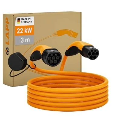 Immagine di Cavo di ricarica Lapp Mobility tipo 2 22 KW/liscio / 32 A/trifase/cavo per e car/modalità 3 3m