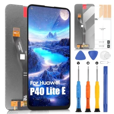 Immagine di LCD Schermo per Huawei P40 Lite E ART L28 L29 L29N 6.39&quot; Display Touch Digitizer Parti di Riparazione con Strumenti(Nero)