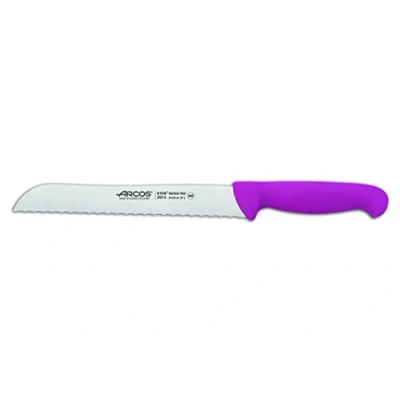 Immagine di Arcos Serie 2900 Coltello Pane Lama Acciaio Inossidabile Nitrum 200 mm Manico Polipropilene Colore Porpora