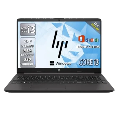 Immagine di HP 250 G9, Pc portatile notebook, intel i3 12th, Display 15,6&quot; Full HD, ram 16 Gb, SSD 1000Gb, Windows 11 pro, Office Laptop pronto all&#039;uso