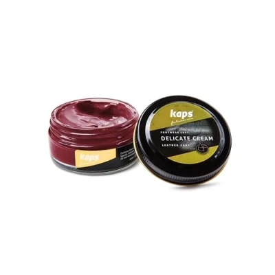 Immagine di Kaps Crema per la Cura delle Scarpe, Intensiva e Nutrimento Pelle, Delicate, 70 Colori (112 Rosso)