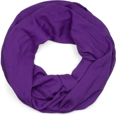 Immagine di styleBREAKER leggera sciarpa a tubo monocolore, estiva setosa, foulard unisex monocolore 01016076, colore:Prugna