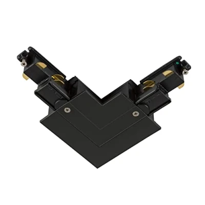 Immagine di SLV 1006525 Componente per sistema su binario ad alta tensione Giunto a L S Track Nero