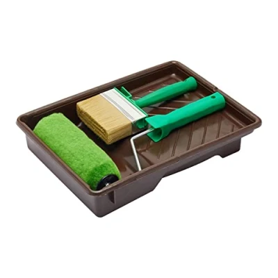 Immagine di Fit for the Job Set di 4 rulli da 7&quot; per capanni e recinzioni spazzole a blocco 4&quot; la verniciatura fai te macchie legno su lavori in esterni, capannoni,