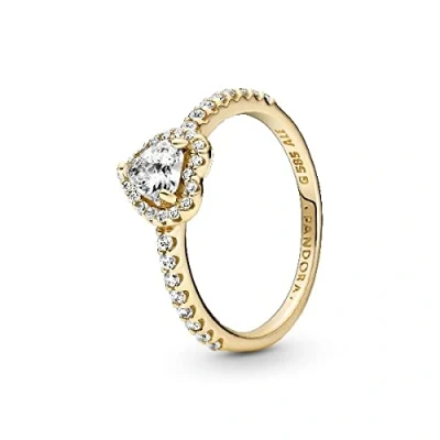 Immagine di PANDORA Timeless Anello in oro con cuore zirconia cubica trasparente, 60