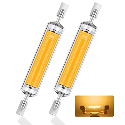 Immagine di LED R7S 118mm Bianco caldo 3000K, 10W Sostituzione 100W J118 alogena, AC220V 240V 1000LM Angolo del fascio 360 Lampadina COB lineare, 2pcs