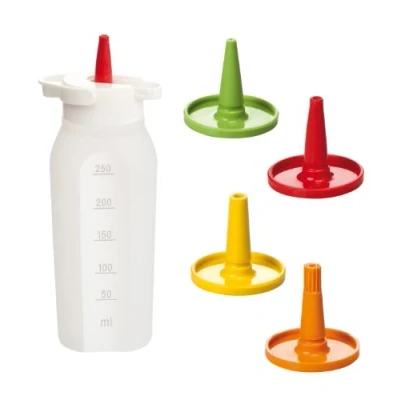 Immagine di Tescoma 420728 Presto Flacone Dosatore con 4 Beccucci, Plastica, Multicolore, 250 ml,