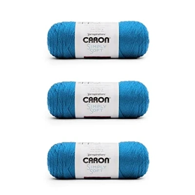 Immagine di Caron Simply Soft Filati blu cobalto 3 confezioni da 170 g/6 oz acrilico 4 medie (pettinato) 315 metri maglia/uncinetto