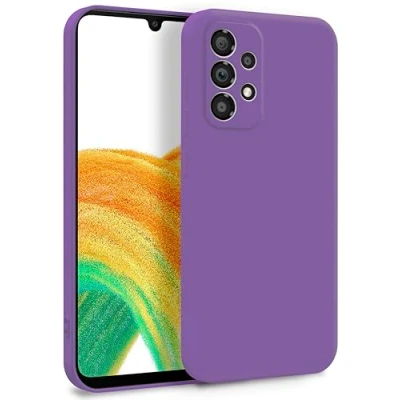 Immagine di MyGadget Cover per Samsung Galaxy A33 5G Custodia in Silicone Morbido a Doppio Strato Case con Protezione Fotocamera &amp; Fodera Interna Antigraffio Lilla