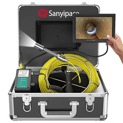 Immagine di Drenare Telecamera di Ispezione 50M con DVR, per Cellulare Endoscopio Industriale Tubi Schermo LCD da 7&quot; 1000TVL CCD Scheda SD 8GB Video Ispezioni Dispositivo IP68 Impermeabile
