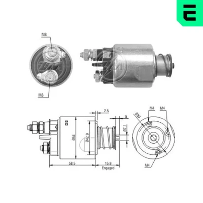 Immagine di ERA ZM1495 Elettromagnete, Motore d&#039;avviamento FIAT: Panda II Hatchback, Doblo I Cargo, Punto Hatchback