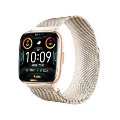 Immagine di Trevi T FIT 265 A Smartwatch con Display AMOLED 1.75&quot; Always On Full Touch, Chiamate Wireless, Monitoraggio Sonno, Passi, Frequenza Cardiaca, Fitness Tracker, Waterproof IP67, Oro