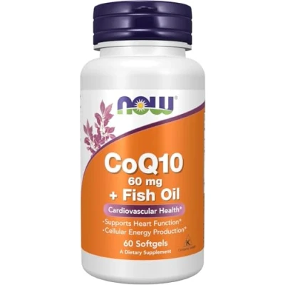 Immagine di Now Foods Coq10 60mg with omega 3 60 softgels