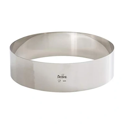 Immagine di Decora Ø 26 x H 6 cm 0063752 Cerchio Inox, in Acciaio Inossidabile, Argento
