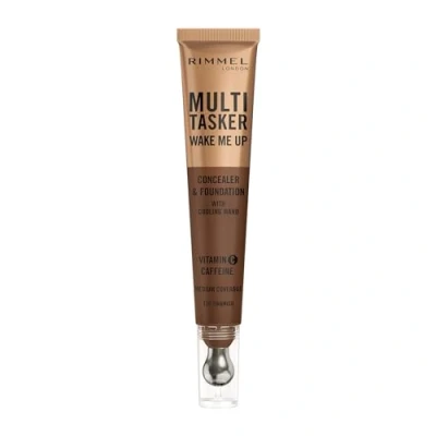 Immagine di Rimmel Multi Tasker Wake Me Up, 120 Tiramisu, Correttore &amp; Fondotinta, Illumina, Corregge, Copertura modulabile, Finish Radioso, Formula Vegana, 20ml