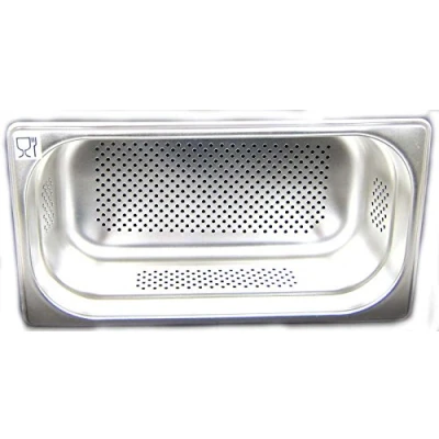 Immagine di AcMax GN 1/3 Contenitore per gas GN, in acciaio inox, 4 litri, profondità 100 mm, forato