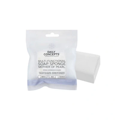 Immagine di Daily Concepts Multi Functional Soap Sponge Mother of Pearl to Exfoliate, Cleanse and Enchance Radiance the Skin, Safe for All Skin Types 52g