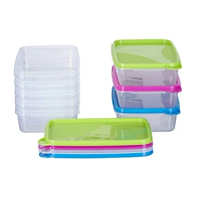 Immagine di MiraHome Set di 8 contenitori salvafreschezza per congelatore, 0,75 l, rettangolari, piatti, 18 x 12 5 cm