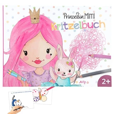 Immagine di Depesche 12012 Mimi Libro Scarabocchio con 48 Pagine per disegnare e completare Tanti Motivi di Principesse Pony, Libretto Immagini prestampate, Piccoli Testi ed Esercizi da colorare, Multicolore