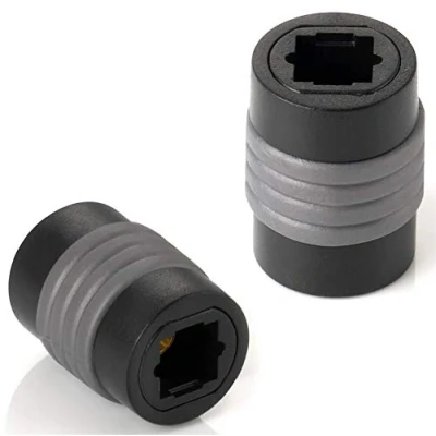 Immagine di POPPSTAR 2x Adattatori Toslink (connettore femmina a femmina), connettore audio, prolunga per cavo ottico digitale (cavo TOS), S/PDIF