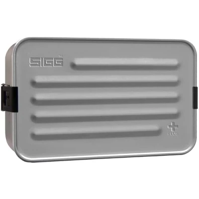Immagine di SIGG Porta Merenda In Alluminio Lunchbox Plus Compartimenti Per Il Cibo Premiato Microonde E La Lavastoviglie Ermetico Leggerissimo Senza BPA S / L