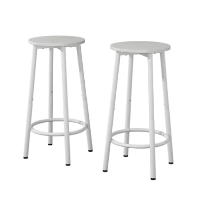 Immagine di Vicco Set di 2 sgabelli da bar Edmonton, Bianco, 31.5 x 64 cm parti