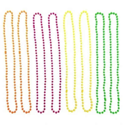 Immagine di EUPSIIU 8 Pezzi Collana Colorata con Perline, Donna Neon Beads Collane, Party Accessori Anni &#039;80, Color Bead Collana, Costume Accessorio per Feste, Rave e Feste (Multicolore)