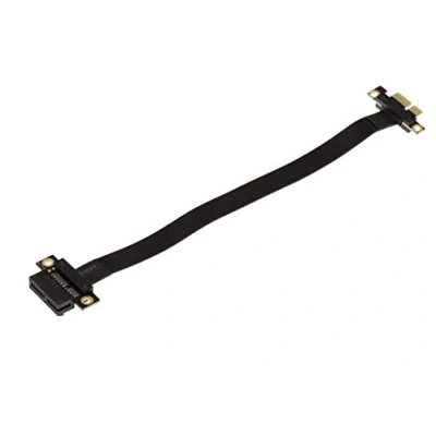 Immagine di KALEA INFORMATIQUE Riser di espansione per porta PCI Express x1 a PCIe con cavo nastro flessibile, schermato, compatibile 3.0. Lunghezza totale 23 cm