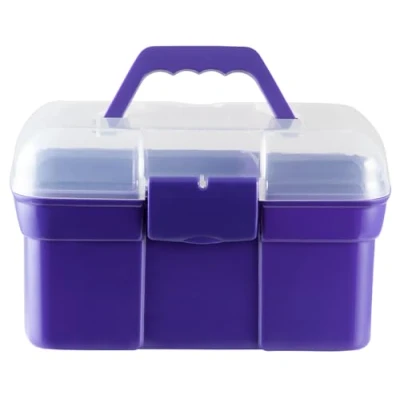 Immagine di PFIFF 101752 Cassetta per la pulizia con motivo a stelle, colore: Viola