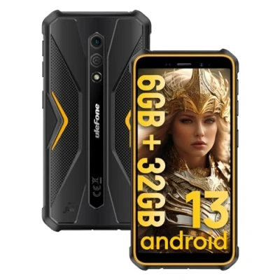 Immagine di Ulefone Armor X12 Rugged Smartphone, 6GB RAM + 32GB ROM Android 13 Cellulare Antiurto, 13MP Fotocamera con 5.45&quot; Schermo Smartphone Indistruttibile, 4860mAh Batteria, 4G Dual SIM/NFC//IP69K Arancia