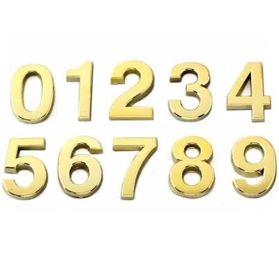 Immagine di NanTun Numeri civici 3D oro numero 3 autoadesivo 5 pollici adesivi per porte e cassette postali hotel camera appartamento ufficio auto camion