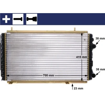Immagine di MAHLE ORIGINAL CR 168 000S Radiatore motore FIAT: Ducato II Van, Camion pianale/Telaio, Bus