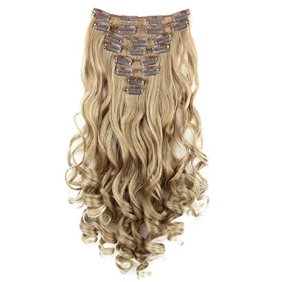 Immagine di CAISHA XXL Set Da 8 Parti Clip In Extensions Extension Per Capelli Parrucchino Voluminosamente Ondulato Biondo Mix CES207 1