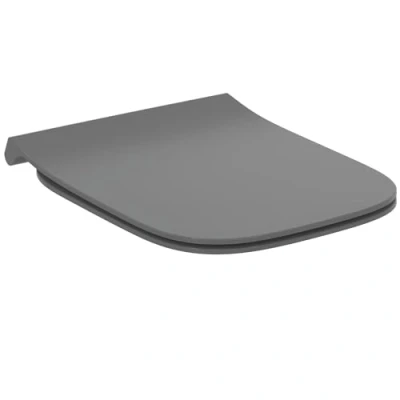 Immagine di Ideal Standard i.life B, Copriwater sottile a chiusura rallentata, Cerniere in metallo, Grigio lucido