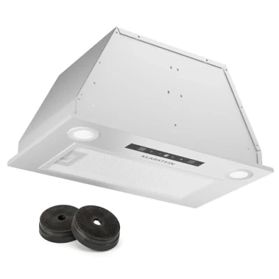 Immagine di Klarstein Cappa Aspirante a Incasso, Cucina con Filtro, in Alluminio, Incasso Flusso d&#039;Aria 439m3/h, Illuminazione LED, Timer, Filtrante