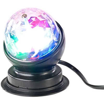 Immagine di Lunartec Dispositivi per effetti Luce palco Palla da discoteca: discoteca rotante a 360 con di colore RGB LED, 3 watt (Discoteca Luce, Bullet, Effetto luce)