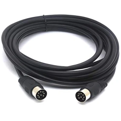 Immagine di Tomost Cavo MIDI a 8 poli Din per estensione altoparlante maschio maschio, collegamento convertitore Bang &amp; Olufsen B&amp;O PowerLink BeoLab 3 m metri.