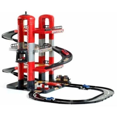 Immagine di MOLTO Garage a 4 Piani con Accessori Grande Giocattolo per Bambini Piste Incluse Stazione di Gioco Completa Ascensore, Rampe e 2 Auto