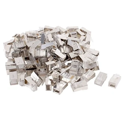 Immagine di PLUG RJ 45 RJ45 CONNETTORI 50 PEZZI 8P8C PER CAVO DI RETE ETHERNET LAN CAT 5e/6 SCHERMATI