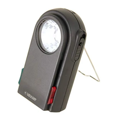 Immagine di Velamp CHEMIN DE FER 2: Torcia 3 LED con filtri colorati e pulsante morse. In plastica nero.