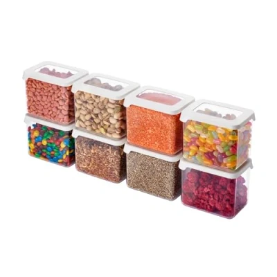 Immagine di SmartStore contenitori ermetici trasparenti per alimenti secchi con coperchio, 0,8 l, set da 8 20% in plastica biologica senza BPA, lavabili lavastoviglie, impilabili