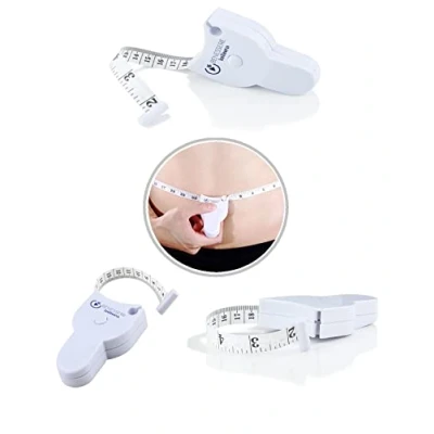 Immagine di BENESSERE In Linea® Metro a Nastro Retrattile, per misurare Corpo e Vestiti 0 150 cm, Centimetro misurazione , Girovita Fianchi Torace Braccia Nutrizionista Bianco