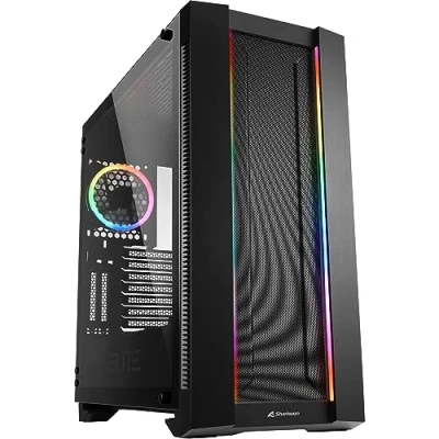 Immagine di Sharkoon Elite Shark CA200M, Pc case, ARGB, Controller RGB 8 entrate, montaggio schede grafiche verticale ed orizzontale
