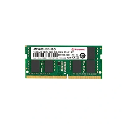 Immagine di TRANSCEND 16GB JM DDR4 3200 SO DIMM 2RX8 1GX8 CL22 1.2V