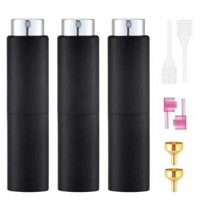 Immagine di Toureal 20ml Spruzzino Profumo, Vaporizzatore da Viaggio, Atomizzatore Nebulizzatore Bottiglie Porta Profumo Spray (3 Pezzi, Nero)