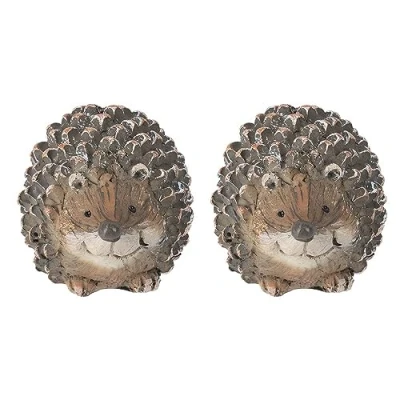 Immagine di Ideen mit Herz Statuetta decorativa a forma di riccio, altezza 7,5 cm, larghezza 6 profondità 5,5 2 pezzi