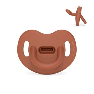 Immagine di Suavinex, ciuccio tutto silicone per bambini 6/18 mesi con tettarella anatomica Sx Pro, super morbido e flessibile, ideale dormire, Colour Essence, piastrelle