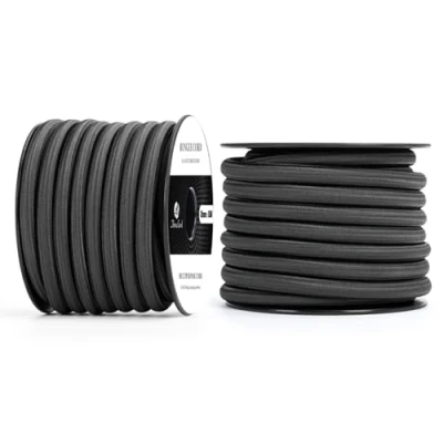 Immagine di Abma Cord Corda Elastica 10mm 10M di Gomma Cavo Elastico Marino per Teloni, Tende e Bagagli Nero