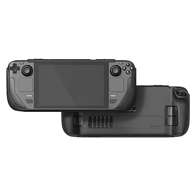 Immagine di Skull &amp; Co. GripCase SD for Steam Deck and OLED: A Soft Protective Case with Textured Grips Full Protection Stand, Shock Absorption Non Slip Anti Scratch Cover Design Black